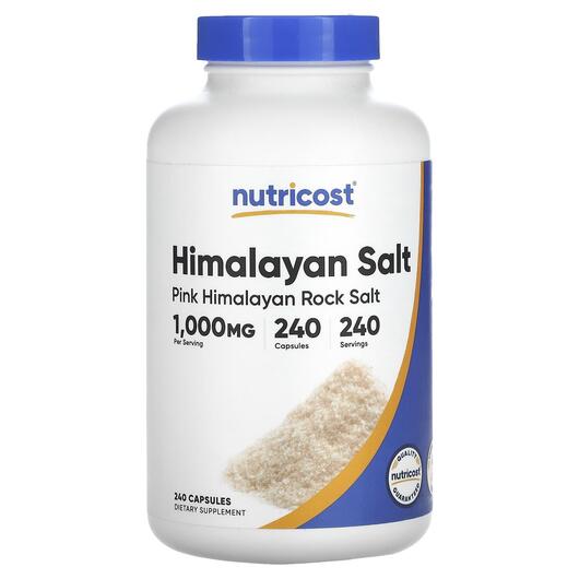 Основне фото товара Nutricost, Himalayan Salt 1000 mg, Сіль, 240 капсул
