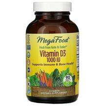 Mega Food, Витамин D3 1000 МЕ, Vitamin D3 1000 IU, 90 таблеток