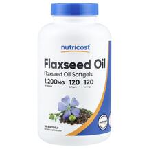Льон Flaxseed Oil 1200 mg Nutricost 120 капсул