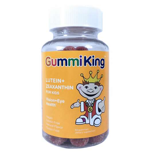 Основне фото товара GummiKing, Lutein + Zeaxanthin for Kids Mango, Лютеїн, 60 Gummies