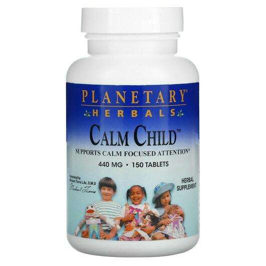 Основное фото товара Planetary Herbals, Поддержка стресса, Calm Child 440 mg, 150 т...