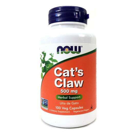 Основне фото товара Now, Cat's Claw 500 mg, Котячий кіготь 500 мг, 100 капсул