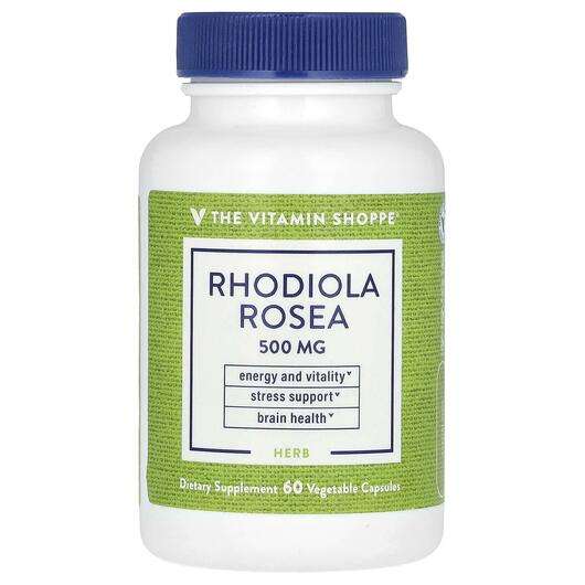 Основне фото товара The Vitamin Shoppe, Rhodiola Rosea 500 mg, Родіола, 60 капсул