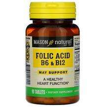 Mason, Фолиевая кислота, Folic Acid B-6 & B-12 90, 90 табл...