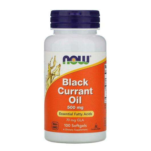 Основне фото товара Now, Black Currant Oil, Масло Чорної смородини 500 мг, 100 капсул