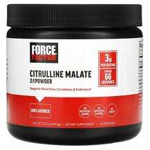 Force Factor, Citrulline Malate 2:1 Powder Unflavored, L-Цитру...