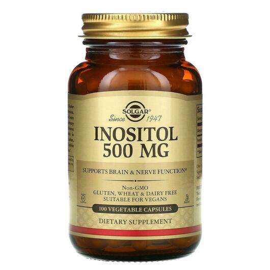 Основное фото товара Solgar, Инозитол 500 мг, Inositol 500 mg, 100 капсул