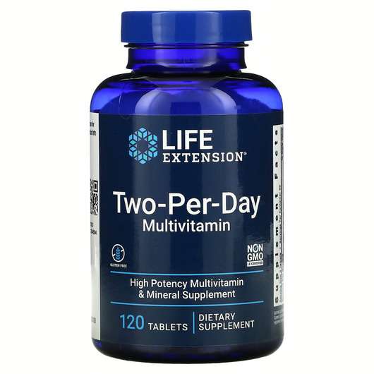 Основное фото товара Life Extension, Мультивитамины, Two-Per-Day Multivitamin, 120 ...