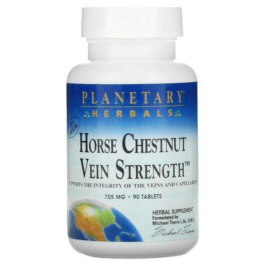 Основне фото товара Planetary Herbals, Horse Chestnut Vein Strength 705 mg, Конськ...