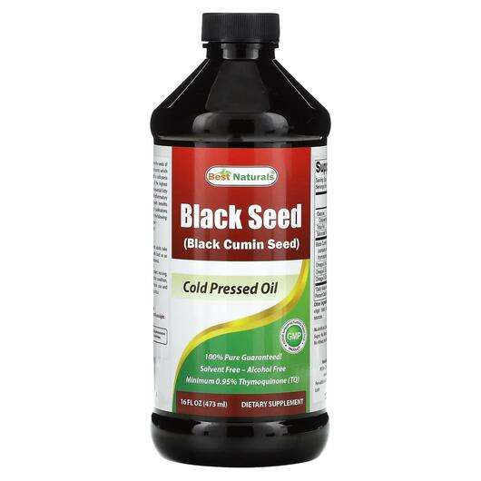 Основное фото товара Best Naturals, Черный тмин, Black Seed Cold Pressed Oil, 473 мл
