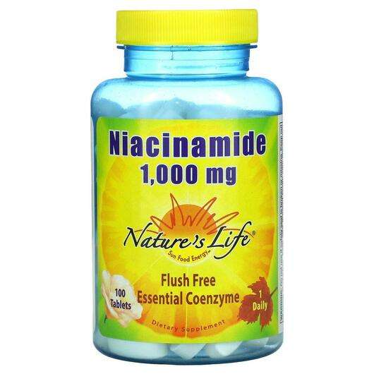 Основное фото товара Natures Life, Ниацинамид 1000 мг, Niacinamide 1000 mg 100, 100...