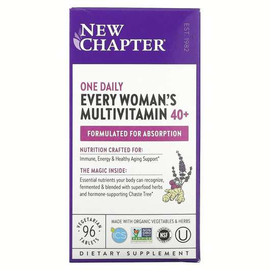 Основное фото товара New Chapter, Витамины для женщин 40+, Every Woman's One Daily ...