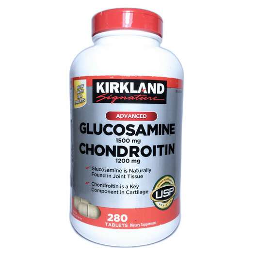 Основное фото товара Kirkland Signature, Глюкозамин Хондроитин, Glucosamine Chondro...
