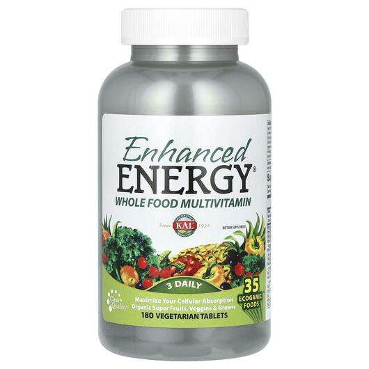 Основне фото товара KAL, Enhanced Energy Whole Food Multivitamin, Мультивітаміни, ...