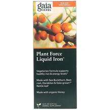 Gaia Herbs, Plant Force Liquid Iron, Залізо, 473 мл