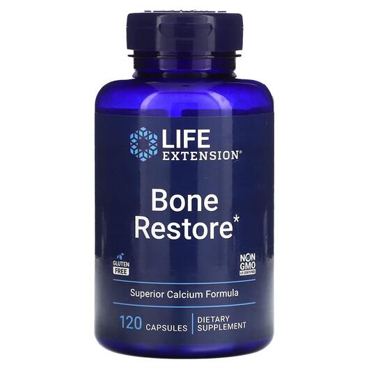 Основне фото товара Bone Restore V2 Основне фото товара Life Extension, Bone Restore V2, Зміцнення кісток, 120 капсул