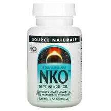 NKO Neptune Krill Oil 500 mg 60, Масло Кріля Нептуна 500 мг NK...