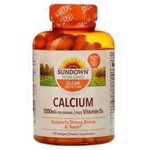 Sundown Naturals, Calcium Plus Vitamin D3 600 mg, Кальцій та в...