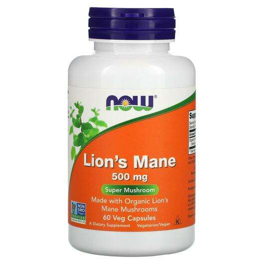 Основне фото товара Now, Lion's Mane 250 mg, Гриби Левова грива, 60 капсул