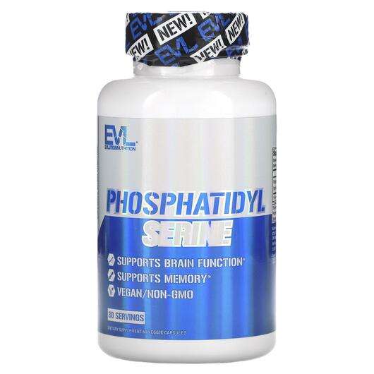 Основне фото товара EVLution Nutrition, Phosphatidyl Serine, Фосфатидилсерин, 60 к...