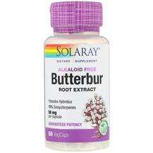 Solaray, Butterbur 50 mg, Кремена 50 мг, 60 капсул