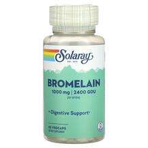 Solaray, Бромелайн, Bromelain 1000 mg, 60 капсул