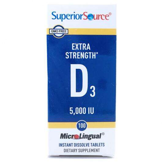 Основне фото товара Superior Source, Extra Strength Vitamin D3 5000 IU, Екстра-Сил...