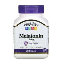 21st Century, Мелатонин, Melatonin 3 mg, 200 таблеток