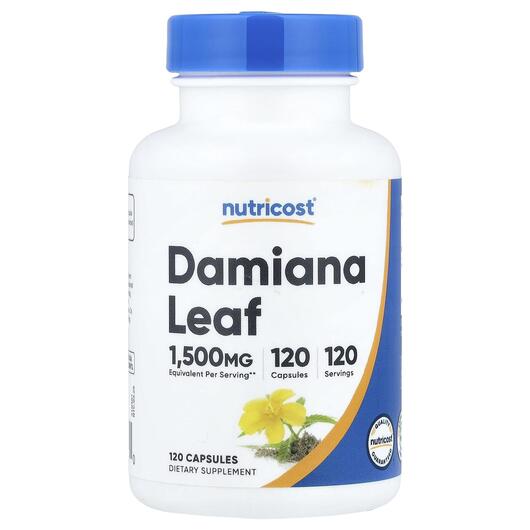 Основное фото товара Damiana Leaf 150 mg Основное фото товара Nutricost, Дамиана, Damiana Leaf 150 mg, 120 капсул