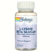 Solaray, L-Лизин и Бета-Глюкан 1000 мг, L-Lysine & Beta Gl...