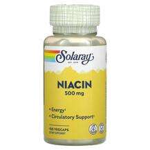 Solaray, Ниацин 500 мг, Niacin 500 mg, 100 капсул