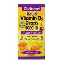 Bluebonnet, Liquid Vitamin D3 5000 IU Drops, Вітамін D3, 30 мл