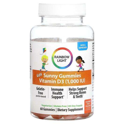 Основное фото товара Витамин D3, Kid's Sunny Gummies Vitamin D3 Assorted Fruit 1000...