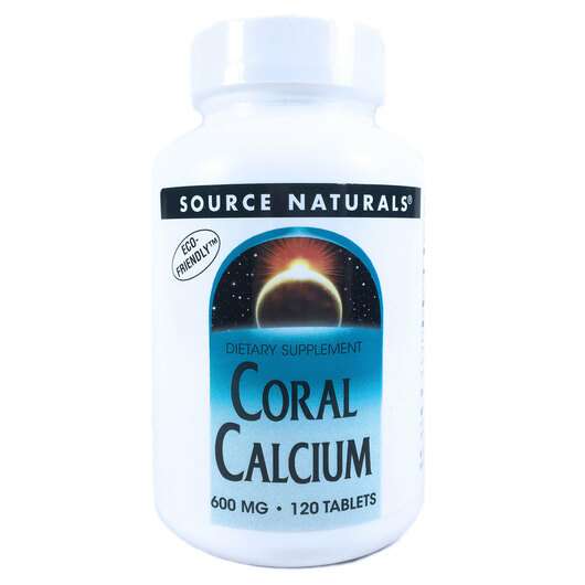 Основне фото товара Source Naturals, Coral Calcium 600 mg 120, Кораловий кальцій 6...