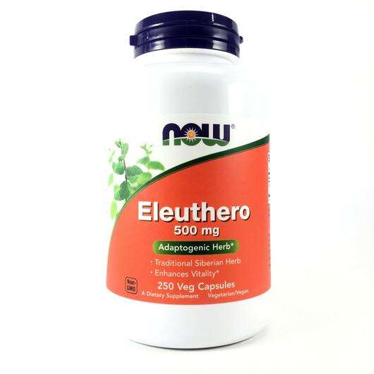 Основное фото товара Now, Элеутеро 500 мг, Eleuthero 500 mg, 250 капсул