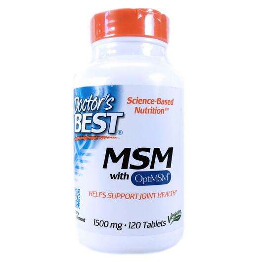 Основне фото товара Doctor's Best, MSM with OptiMSM, MSM 1500 мг, 120 таблеток