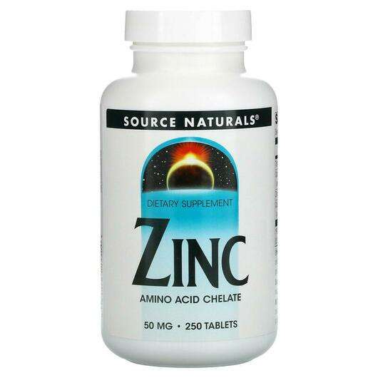 Основное фото товара Source Naturals, Цинк, Zinc 50 mg 250, 250 таблеток