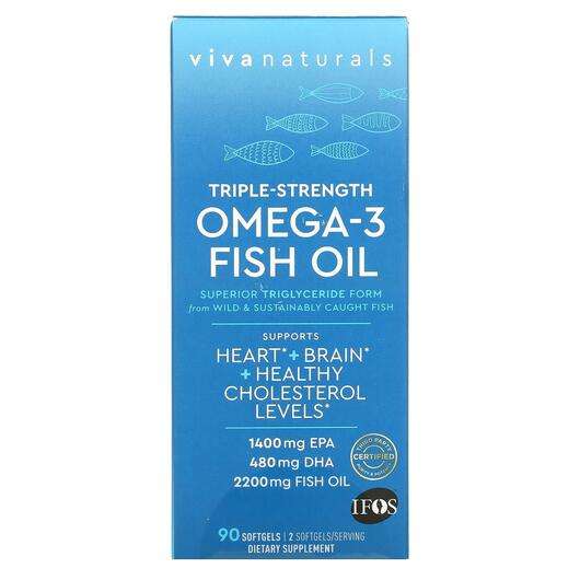 Основне фото товара Viva Naturals, Omega-3 Fish Oil Triple Strength, Риб'ячий жир,...