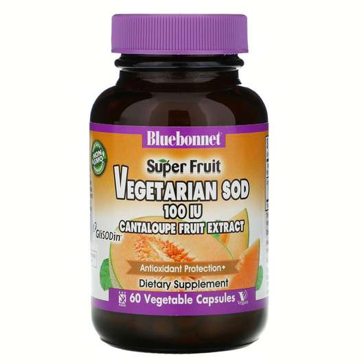 Основне фото товара Bluebonnet, Vegetarian SOD Cantaloupe 100 IU, Супероксиддисмут...