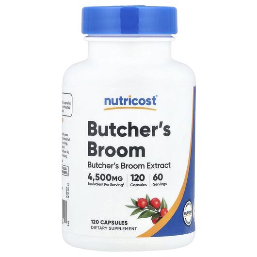 Основное фото товара Butcher's Broom Основное фото товара Nutricost, Иглица Понтийская, Butcher's Broom, 120 капсул