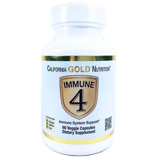 Основне фото товара California Gold Nutrition, Immune 4, Підтримка імунітету, 60 к...