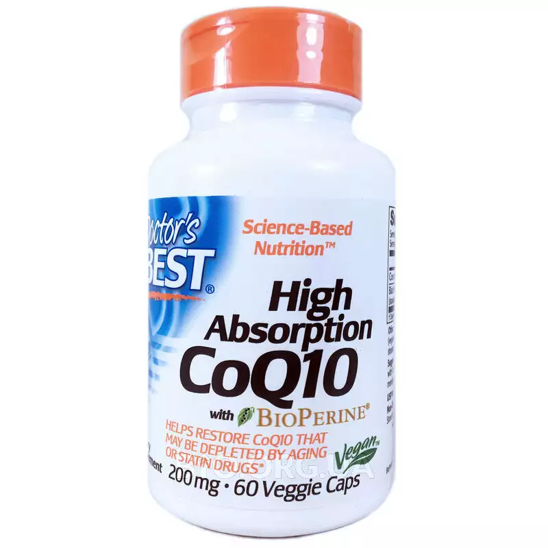 Фото товара Коэнзим CoQ10 200 мг 60 капсул, CoQ10 200 mg, Doctor's Best