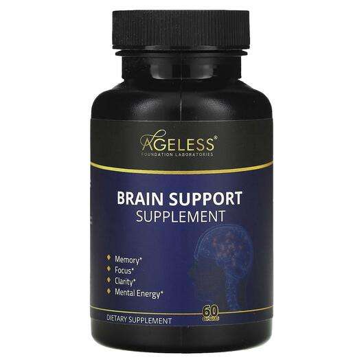 Основне фото товара Ageless, Brain Support Supplement, Підтримка мозку, 60 капсул