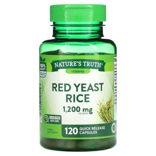Основное фото товара Nature's Truth, Красный дрожжевой рис, Red Yeast Rice 1200 mg,...