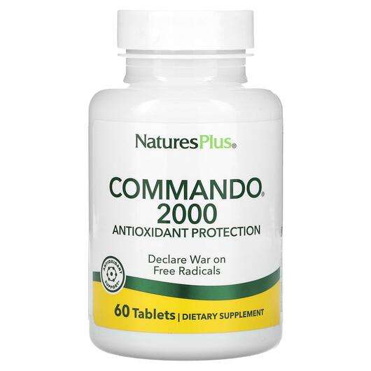 Основное фото товара Natures Plus, Антиоксиданты, Commando 2000, 60 таблеток