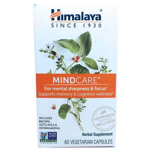 Основне фото товара Himalaya, MindCare Mentat 60 Vegetarian, MindCare Ментат, 60 к...