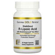 California Gold Nutrition, Stabilized R-Lipoic Acid, 30 Veggie...