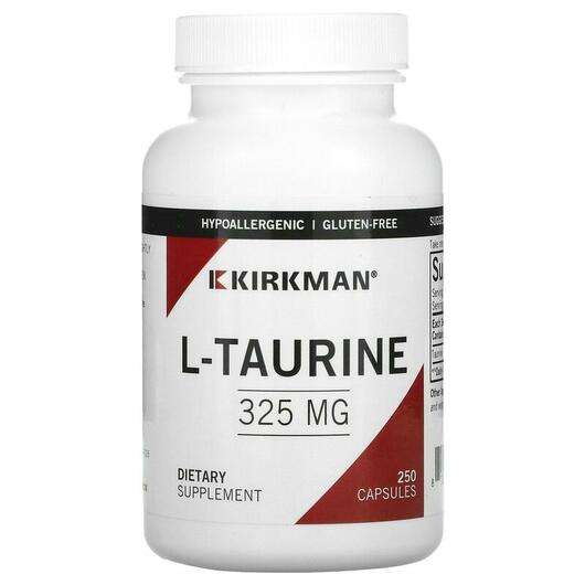 Основне фото товара Kirkman, L-Taurine 325 mg, L-Таурин, 250 капсул