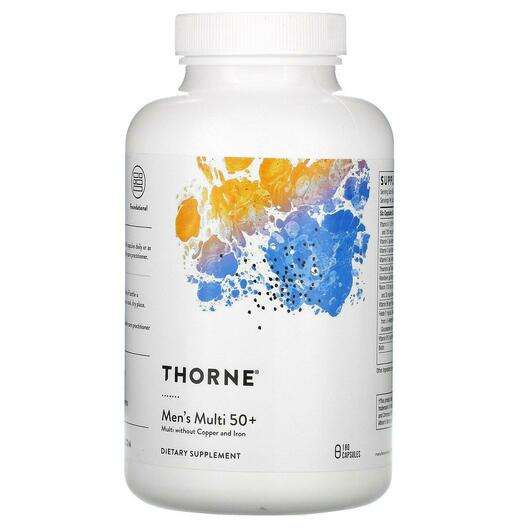 Основное фото товара Thorne, Мультивитамины, Men's Multi 50+, 180 капсул