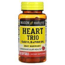 Mason, Коэнзим Q10, Heart Trio CoQ10 E & Fish Oil, 60 капсул